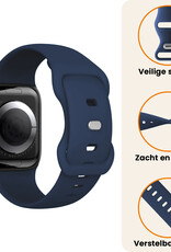 Nomfy Nomfy Apple Watch Bandje Siliconen Verstelbaar (38/40/41 mm) - Donkerblauw