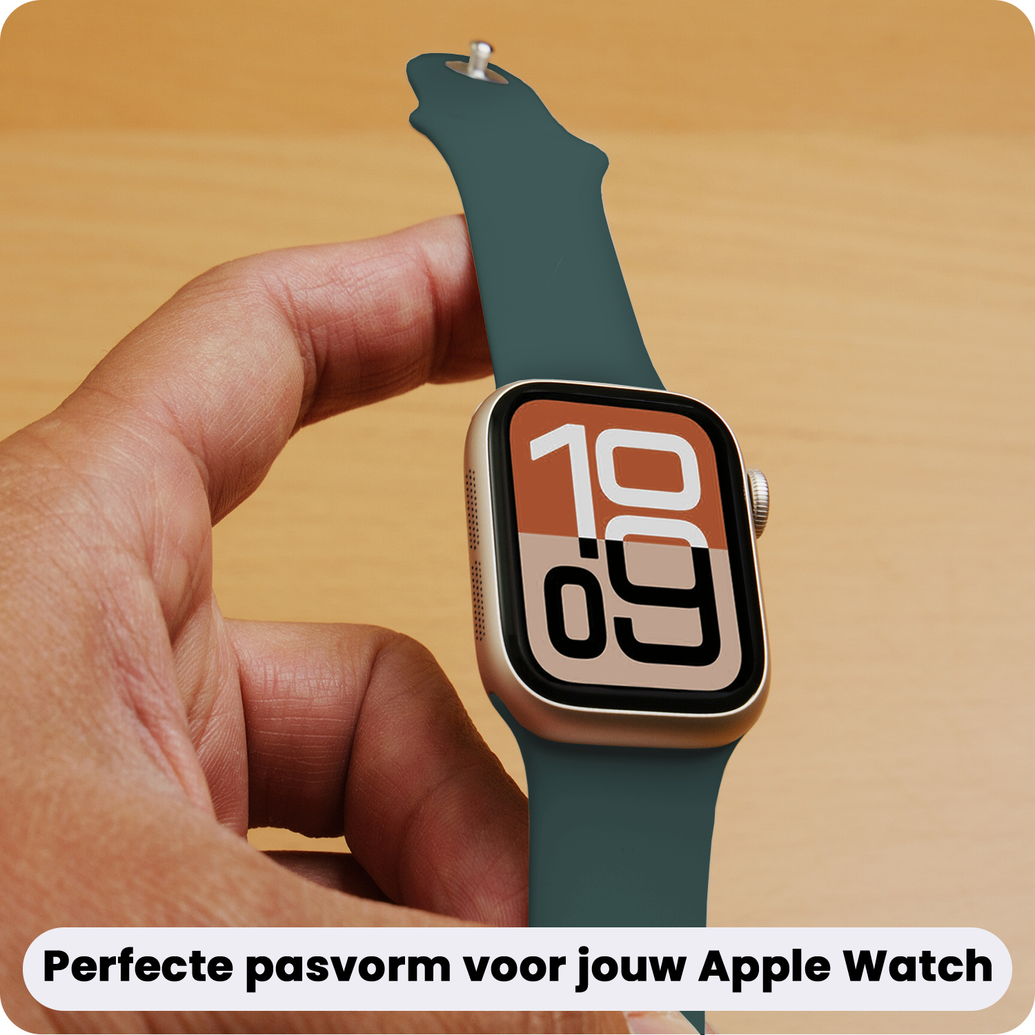Nomfy Nomfy Apple Watch Bandje Siliconen Verstelbaar (38/40/41 mm) - Donkergroen