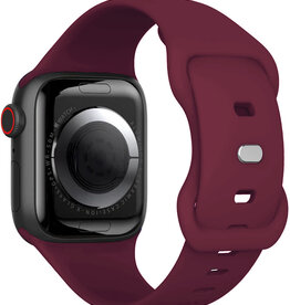 Nomfy Nomfy Apple Watch Bandje Siliconen Verstelbaar (38/40/41 mm) - Donker Rood