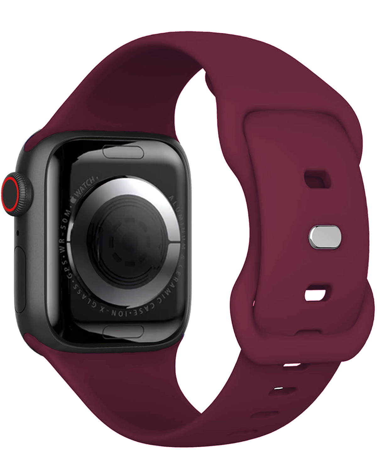 Nomfy Nomfy Apple Watch Bandje Siliconen Verstelbaar (38/40/41 mm) - Donker Rood