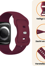 Nomfy Nomfy Apple Watch Bandje Siliconen Verstelbaar (38/40/41 mm) - Donker Rood