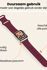 Nomfy Nomfy Apple Watch Bandje Siliconen Verstelbaar (38/40/41 mm) - Donker Rood