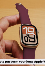 Nomfy Nomfy Apple Watch Bandje Siliconen Verstelbaar (38/40/41 mm) - Donker Rood