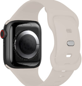 Nomfy Nomfy Apple Watch Bandje Siliconen Verstelbaar (38/40/41 mm) - Ivoor