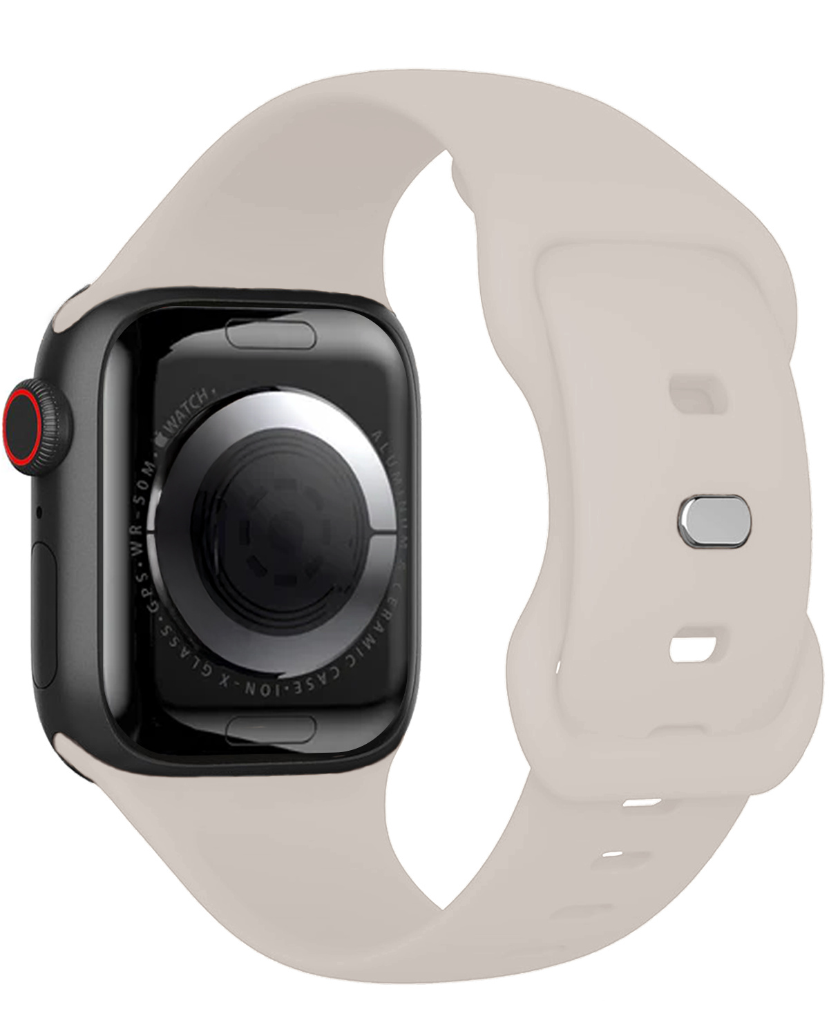 Nomfy Nomfy Apple Watch Bandje Siliconen Verstelbaar (38/40/41 mm) - Ivoor