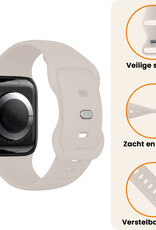 Nomfy Nomfy Apple Watch Bandje Siliconen Verstelbaar (38/40/41 mm) - Ivoor