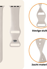 Nomfy Nomfy Apple Watch Bandje Siliconen Verstelbaar (38/40/41 mm) - Ivoor