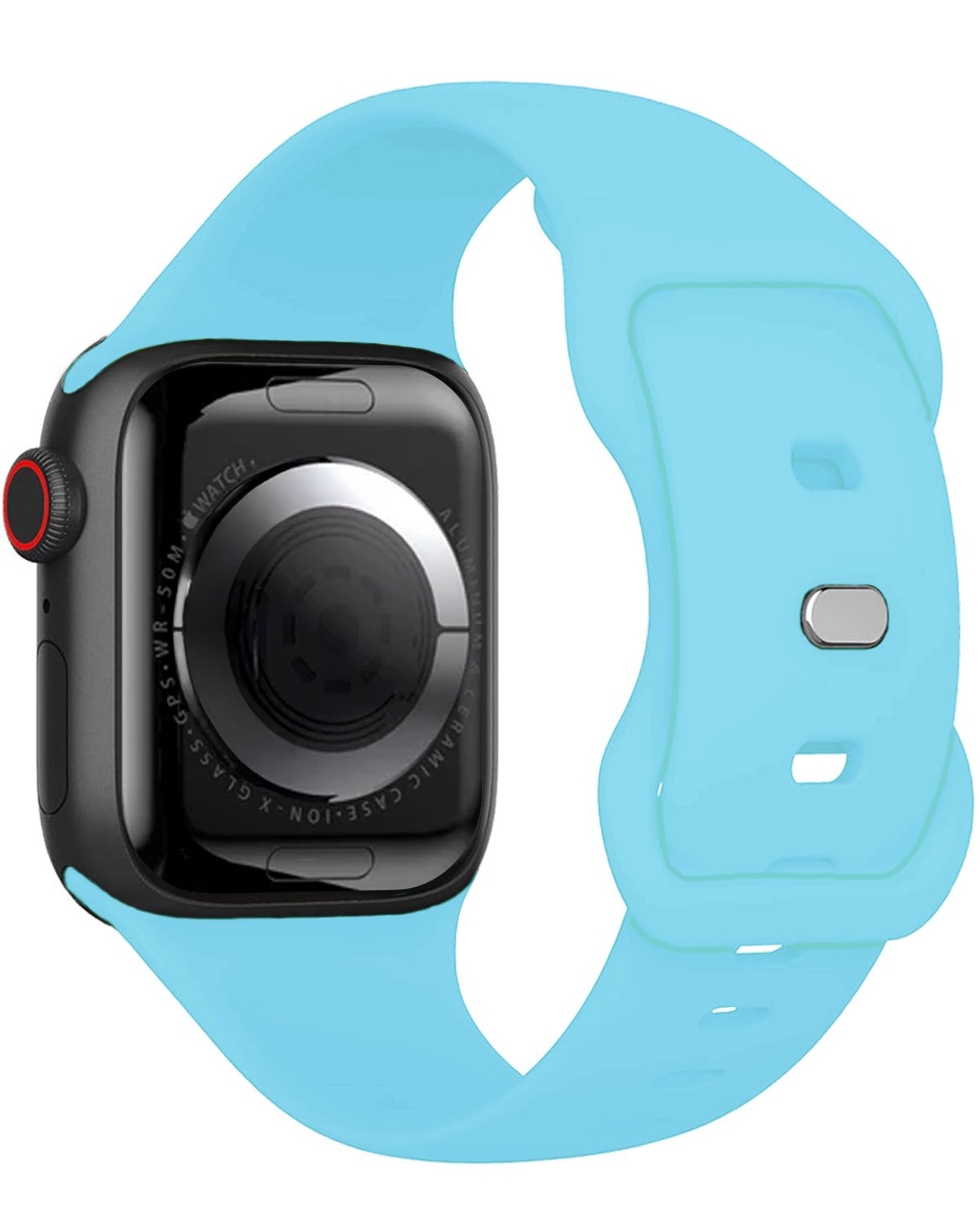 Nomfy Nomfy Apple Watch Bandje Siliconen Verstelbaar (38/40/41 mm) - Lichtblauw