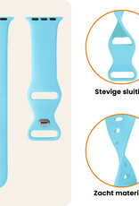 Nomfy Nomfy Apple Watch Bandje Siliconen Verstelbaar (38/40/41 mm) - Lichtblauw