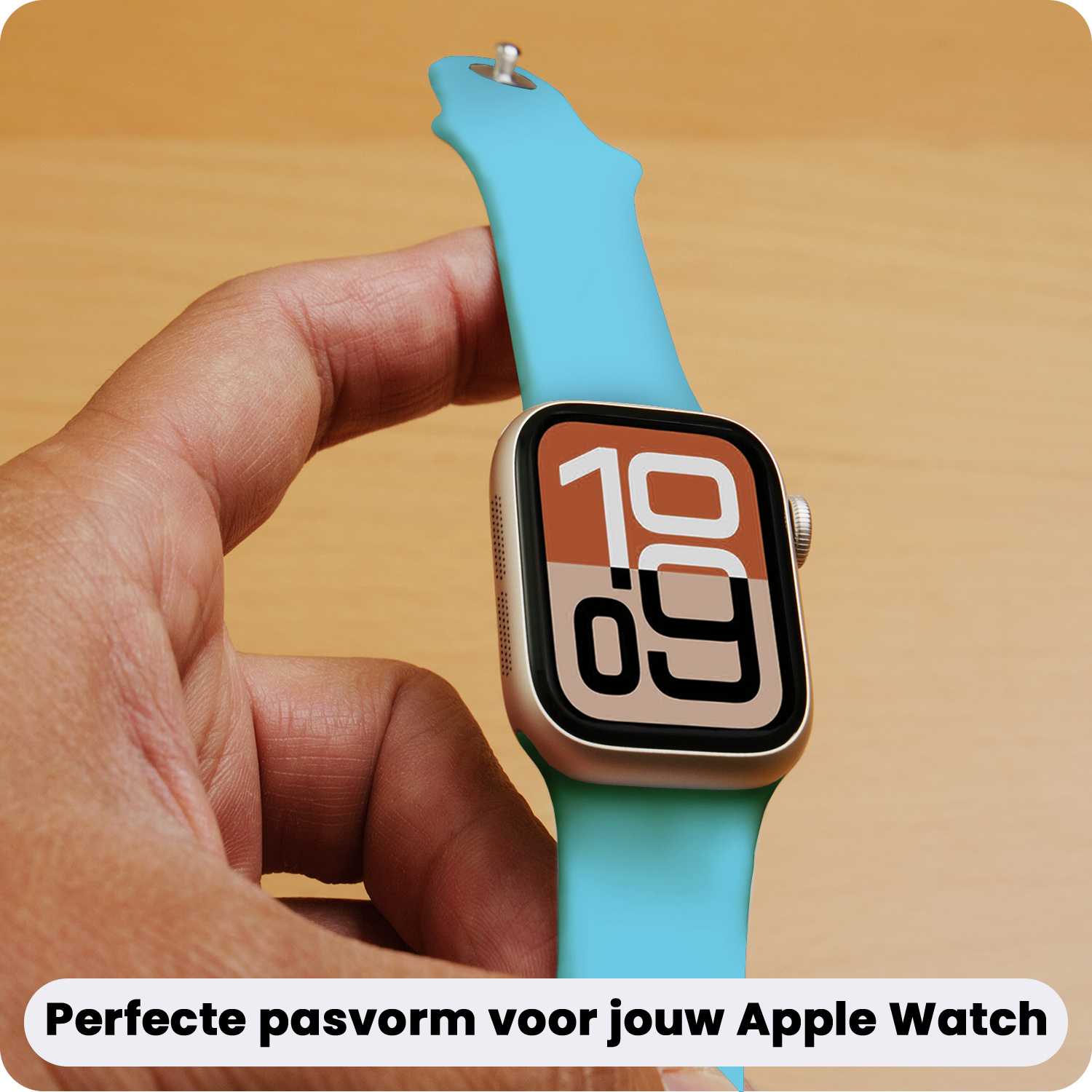 Nomfy Nomfy Apple Watch Bandje Siliconen Verstelbaar (38/40/41 mm) - Lichtblauw