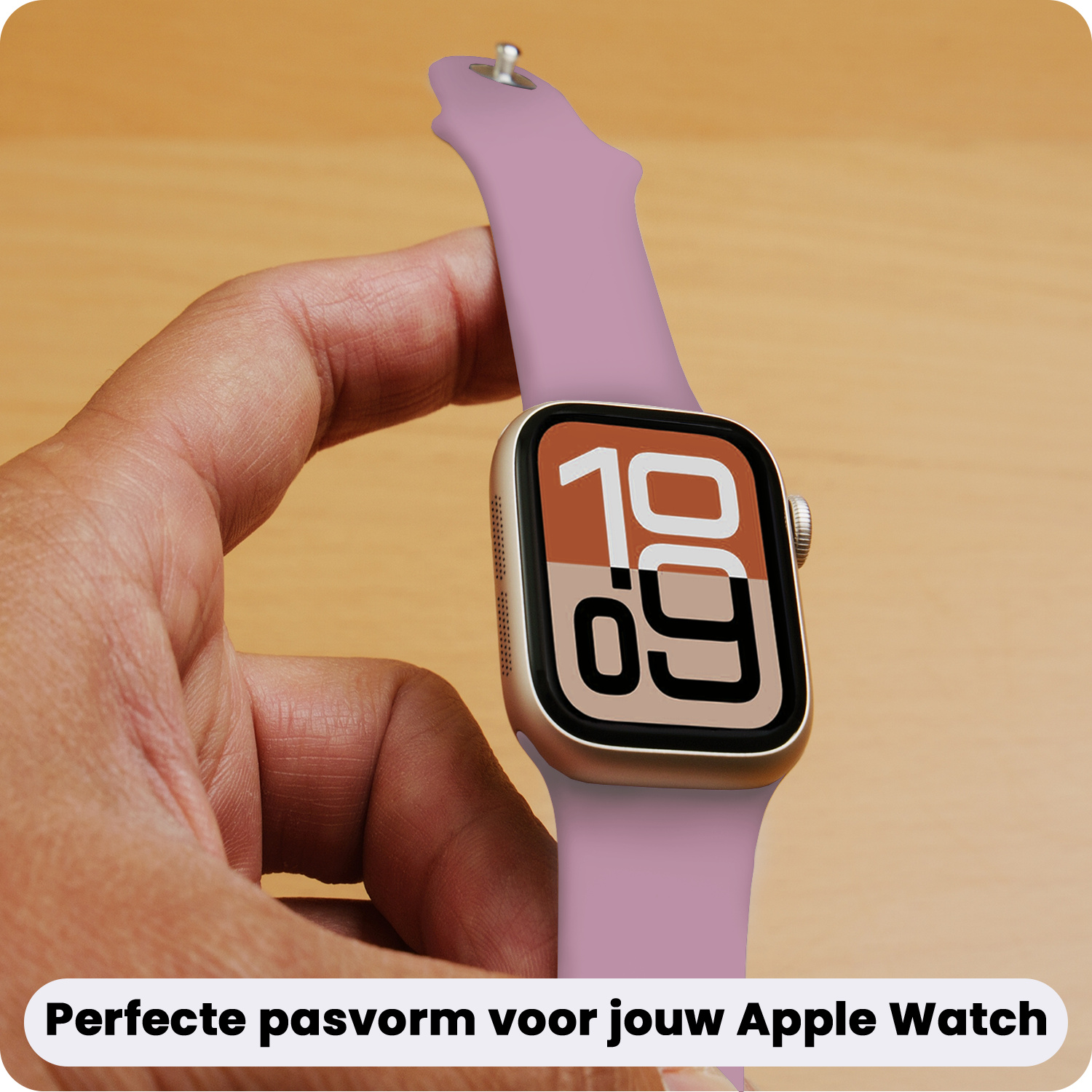 Nomfy Nomfy Apple Watch Bandje Siliconen Verstelbaar (38/40/41 mm) - Lila