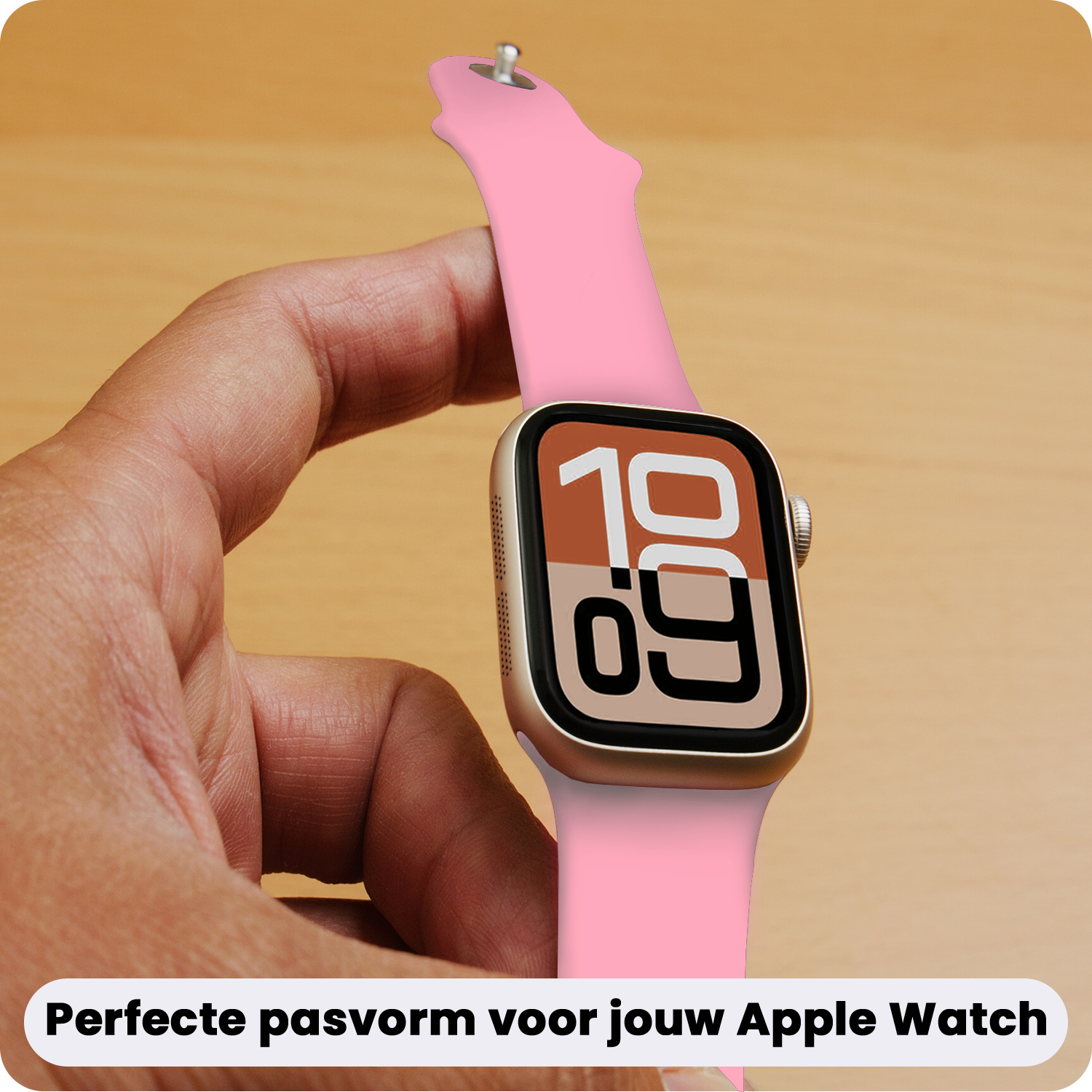 Nomfy Nomfy Apple Watch Bandje Siliconen Verstelbaar (38/40/41 mm) - Roze