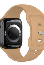 Nomfy Nomfy Apple Watch Bandje Siliconen Verstelbaar (38/40/41 mm) - Walnoot