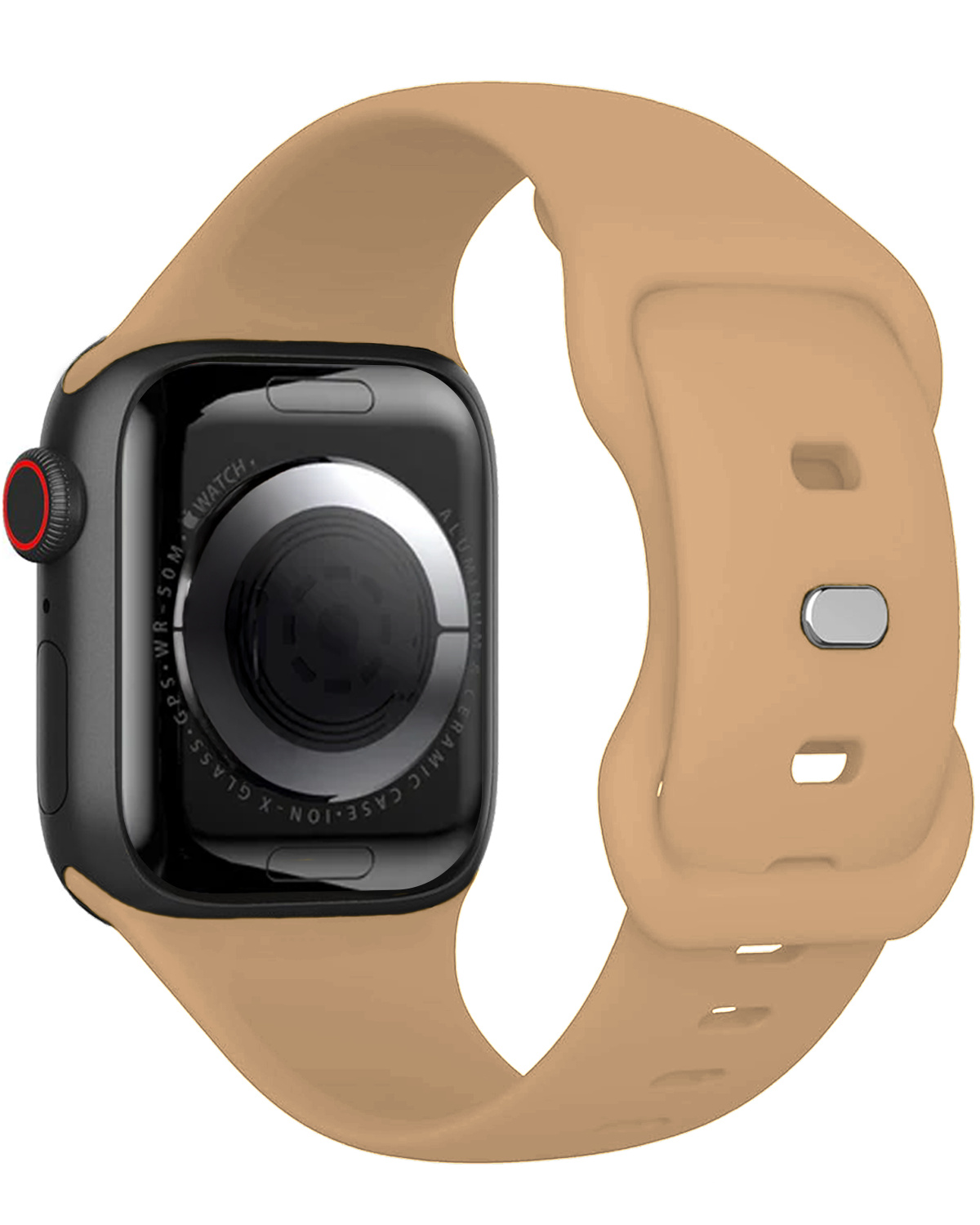 Nomfy Nomfy Apple Watch Bandje Siliconen Verstelbaar (38/40/41 mm) - Walnoot