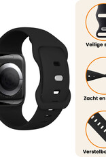 Nomfy Nomfy Apple Watch Bandje Siliconen Verstelbaar (38/40/41 mm) - Zwart