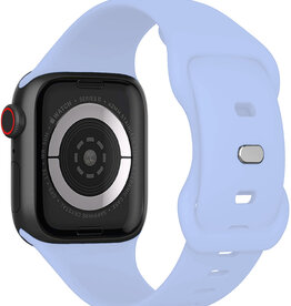 Nomfy Nomfy Apple Watch Bandje Siliconen Verstelbaar (42/44/45/46 mm) - Baby Blauw