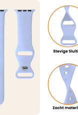 Nomfy Nomfy Apple Watch Bandje Siliconen Verstelbaar (42/44/45/46 mm) - Baby Blauw