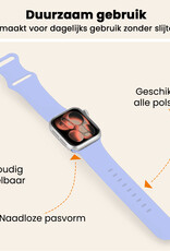 Nomfy Nomfy Apple Watch Bandje Siliconen Verstelbaar (42/44/45/46 mm) - Baby Blauw