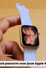Nomfy Nomfy Apple Watch Bandje Siliconen Verstelbaar (42/44/45/46 mm) - Baby Blauw