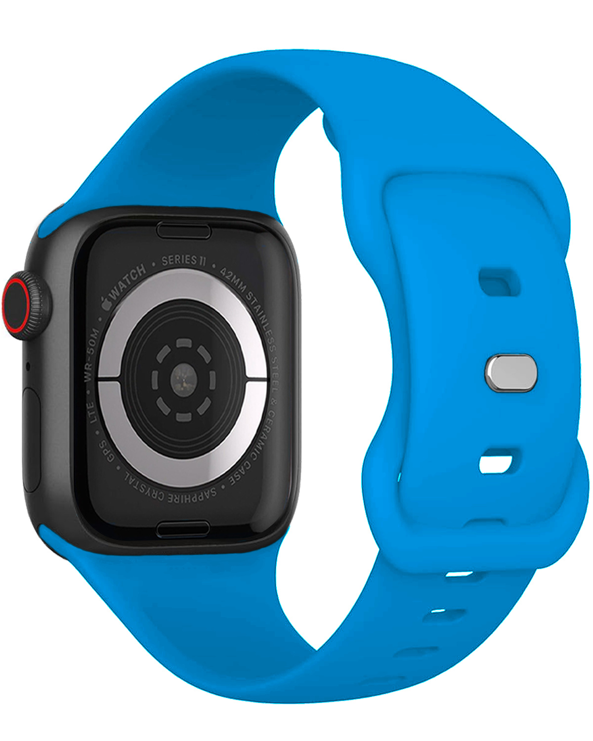 Nomfy Nomfy Apple Watch Bandje Siliconen Verstelbaar (42/44/45/46 mm) - Blauw