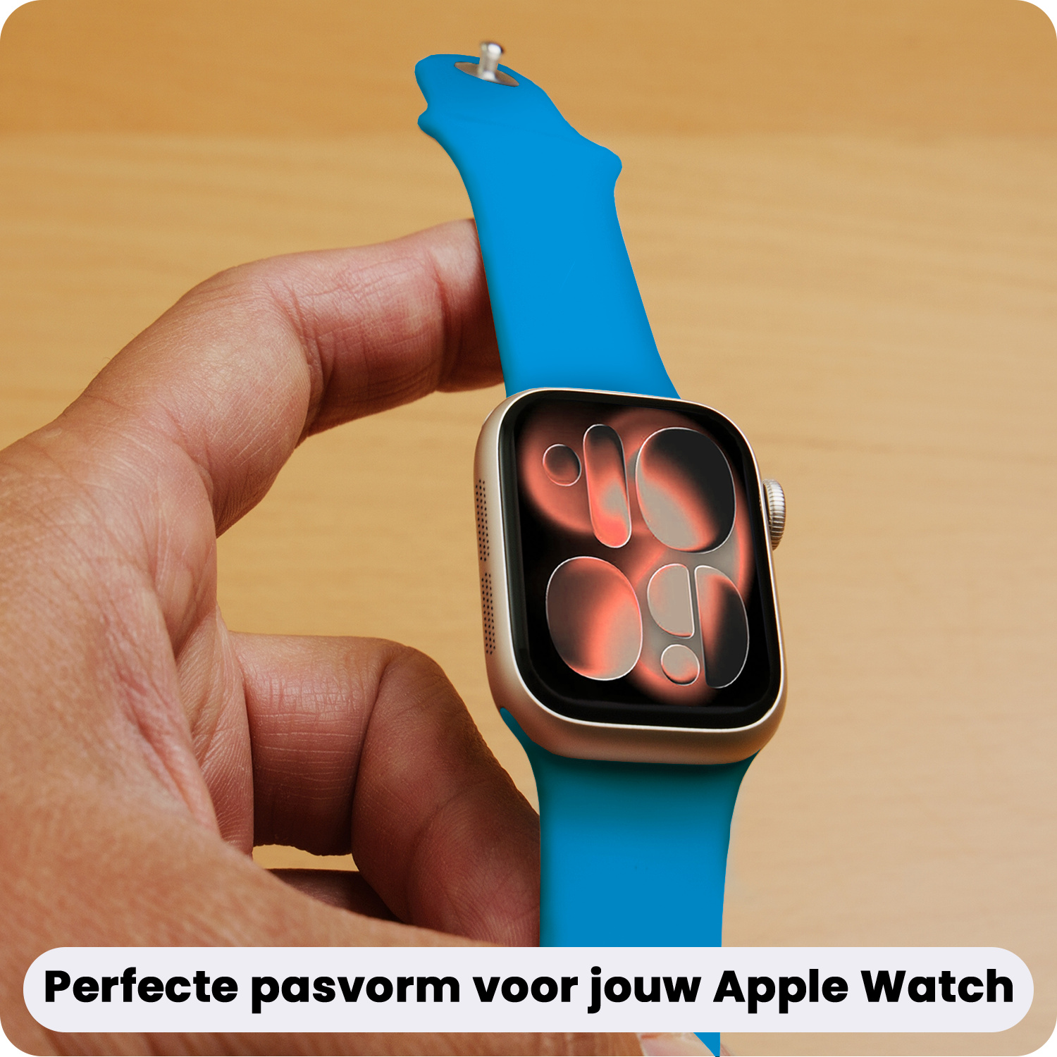 Nomfy Nomfy Apple Watch Bandje Siliconen Verstelbaar (42/44/45/46 mm) - Blauw