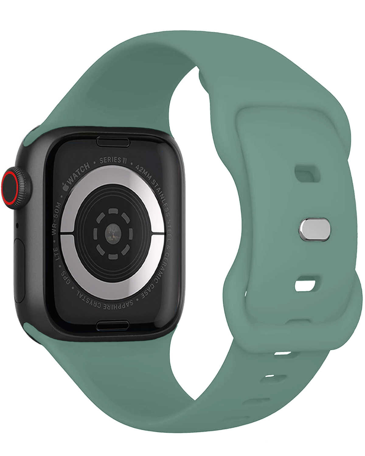 Nomfy Nomfy Apple Watch Bandje Siliconen Verstelbaar (42/44/45/46 mm) - Cactus