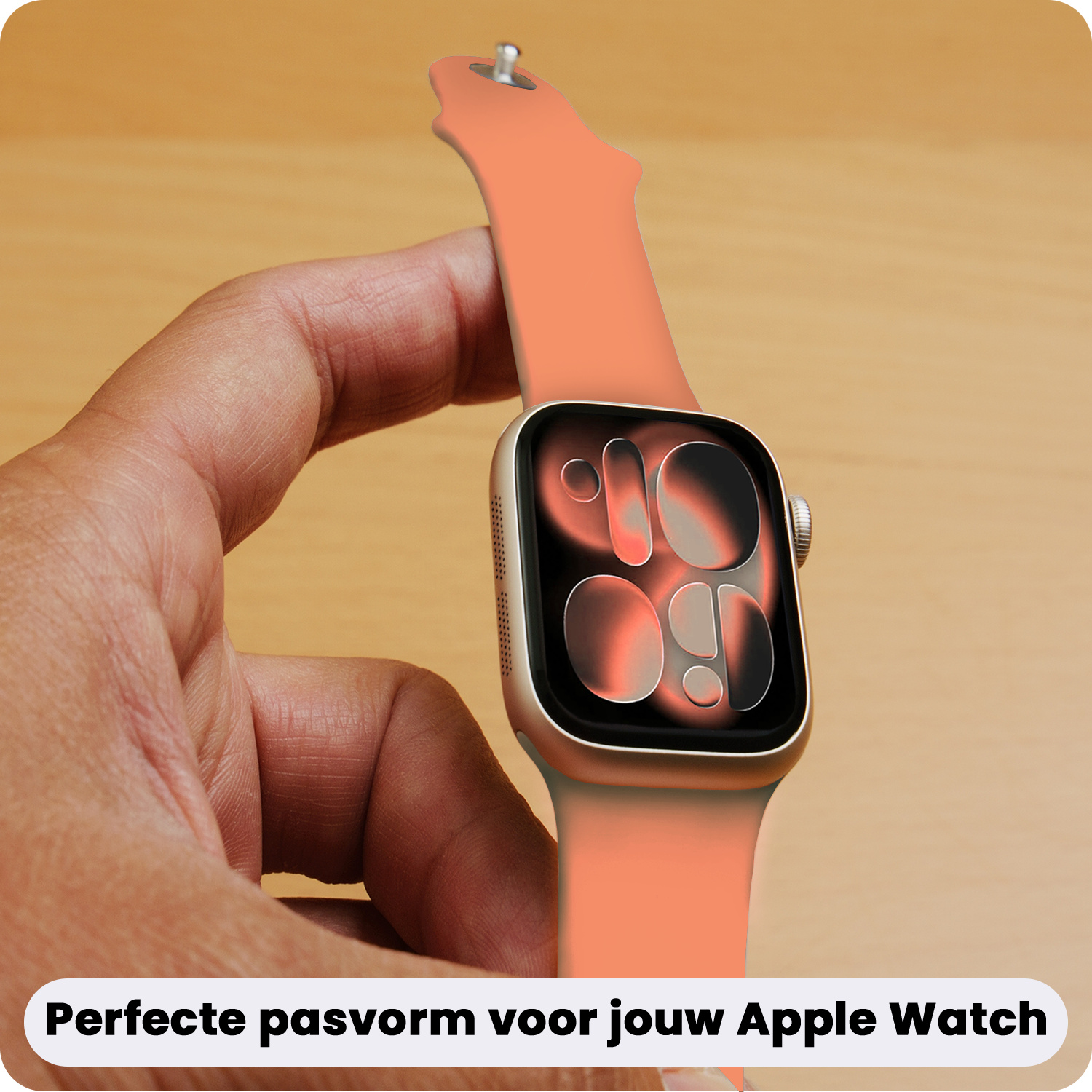Nomfy Nomfy Apple Watch Bandje Siliconen Verstelbaar (42/44/45/46 mm) - Calendula