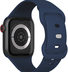 Nomfy Nomfy Apple Watch Bandje Siliconen Verstelbaar (42/44/45/46 mm) - Donkerblauw