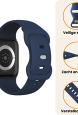 Nomfy Nomfy Apple Watch Bandje Siliconen Verstelbaar (42/44/45/46 mm) - Donkerblauw
