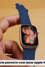 Nomfy Nomfy Apple Watch Bandje Siliconen Verstelbaar (42/44/45/46 mm) - Donkerblauw