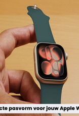 Nomfy Nomfy Apple Watch Bandje Siliconen Verstelbaar (42/44/45/46 mm) - Donkergroen