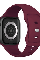 Nomfy Nomfy Apple Watch Bandje Siliconen Verstelbaar (42/44/45/46 mm) - Donker Rood
