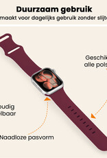 Nomfy Nomfy Apple Watch Bandje Siliconen Verstelbaar (42/44/45/46 mm) - Donker Rood