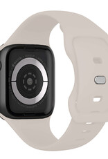 Nomfy Nomfy Apple Watch Bandje Siliconen Verstelbaar (42/44/45/46 mm) - Ivoor