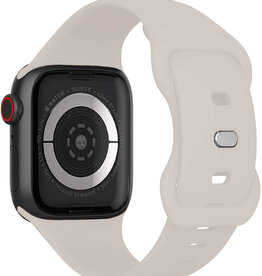 Nomfy Nomfy Apple Watch Bandje Siliconen Verstelbaar (42/44/45/46 mm) - Ivoor