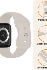 Nomfy Nomfy Apple Watch Bandje Siliconen Verstelbaar (42/44/45/46 mm) - Ivoor