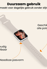 Nomfy Nomfy Apple Watch Bandje Siliconen Verstelbaar (42/44/45/46 mm) - Ivoor