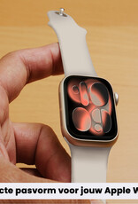 Nomfy Nomfy Apple Watch Bandje Siliconen Verstelbaar (42/44/45/46 mm) - Ivoor