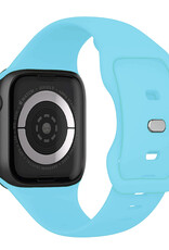 Nomfy Nomfy Apple Watch Bandje Siliconen Verstelbaar (42/44/45/46 mm) - Lichtblauw