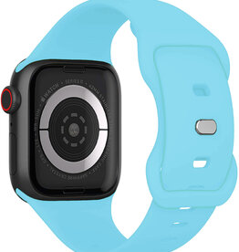 Nomfy Nomfy Apple Watch Bandje Siliconen Verstelbaar (42/44/45/46 mm) - Lichtblauw
