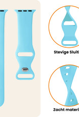 Nomfy Nomfy Apple Watch Bandje Siliconen Verstelbaar (42/44/45/46 mm) - Lichtblauw