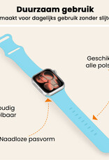 Nomfy Nomfy Apple Watch Bandje Siliconen Verstelbaar (42/44/45/46 mm) - Lichtblauw