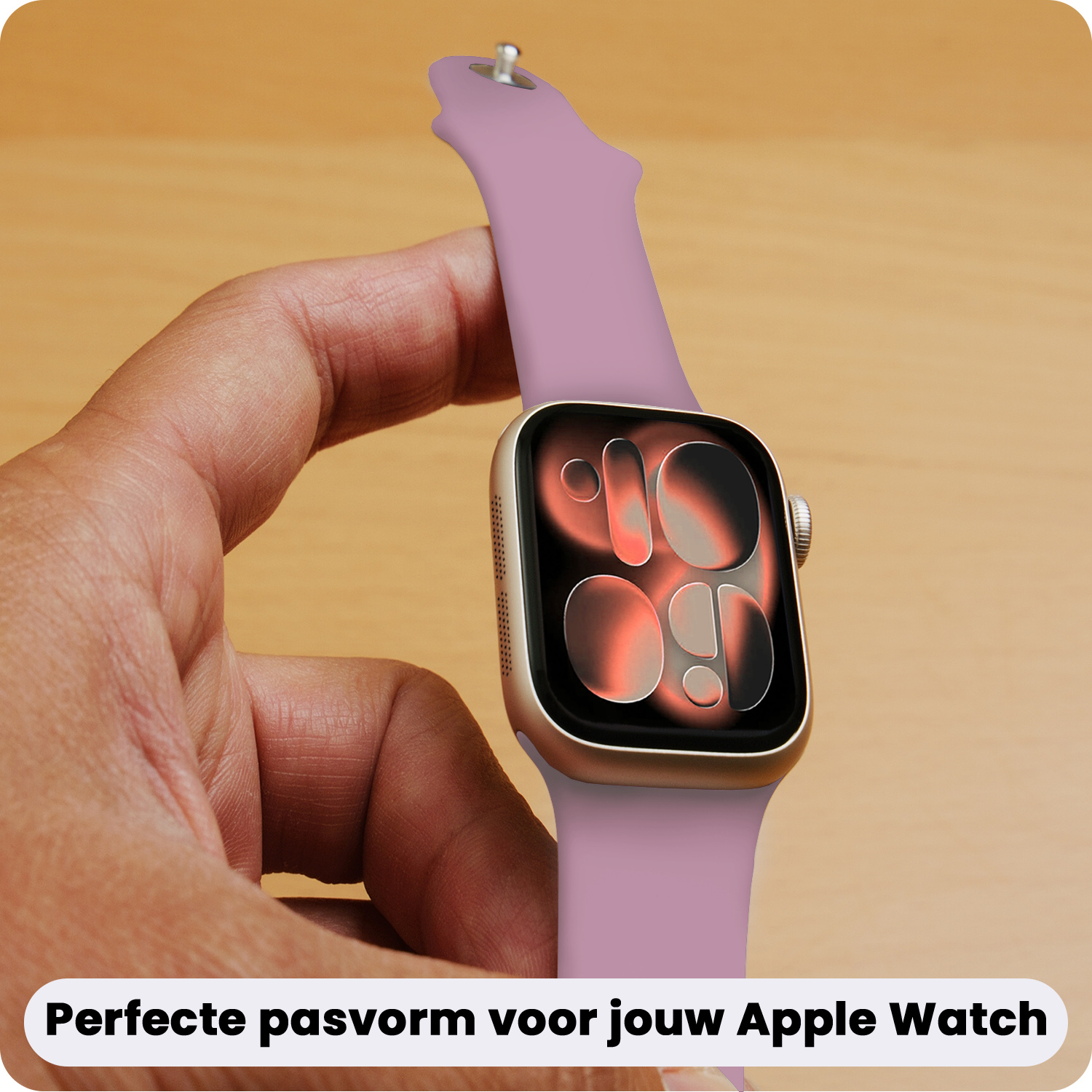 Nomfy Nomfy Apple Watch Bandje Siliconen Verstelbaar (42/44/45/46 mm) - Lila