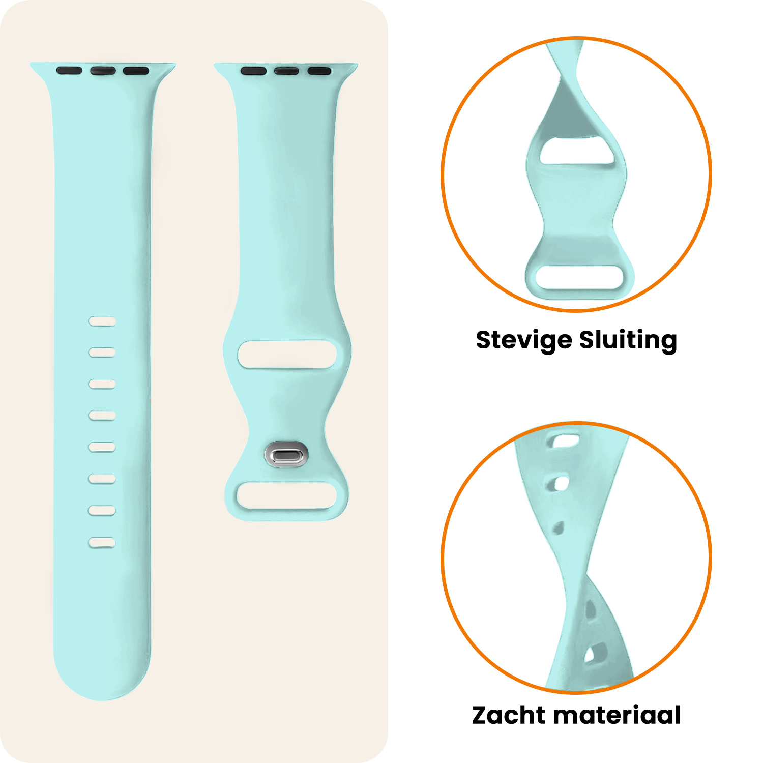Nomfy Nomfy Apple Watch Bandje Siliconen Verstelbaar (42/44/45/46 mm) - Oud Roze