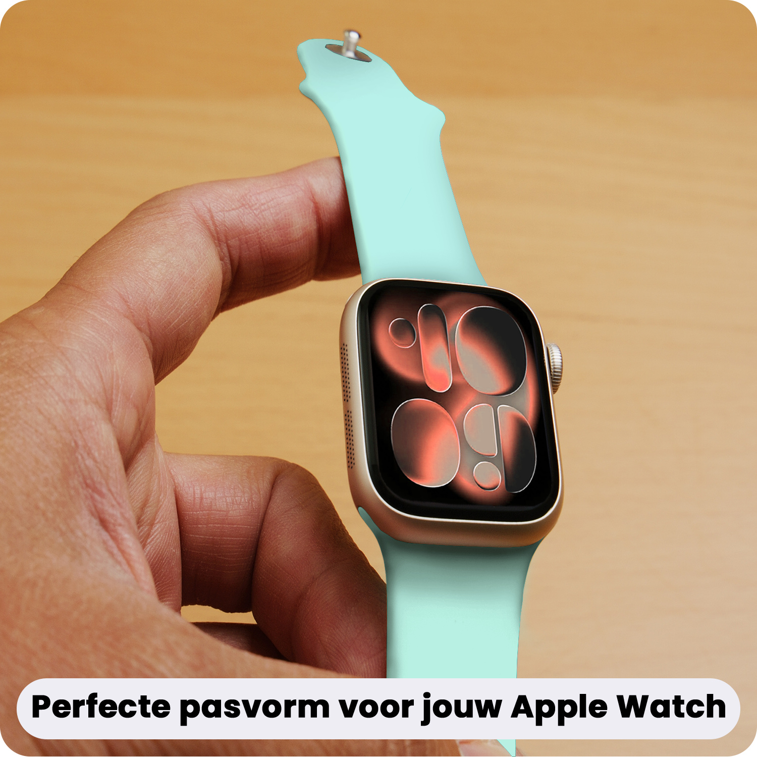 Nomfy Nomfy Apple Watch Bandje Siliconen Verstelbaar (42/44/45/46 mm) - Oud Roze