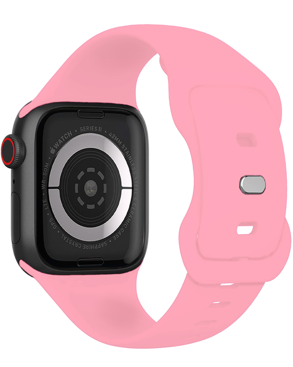 Nomfy Nomfy Apple Watch Bandje Siliconen Verstelbaar (42/44/45/46 mm) - Roze