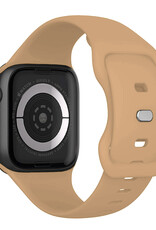 Nomfy Nomfy Apple Watch Bandje Siliconen Verstelbaar (42/44/45/46 mm) - Walnoot