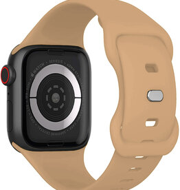Nomfy Nomfy Apple Watch Bandje Siliconen Verstelbaar (42/44/45/46 mm) - Walnoot