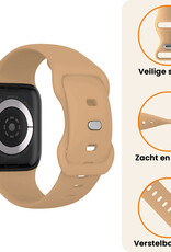 Nomfy Nomfy Apple Watch Bandje Siliconen Verstelbaar (42/44/45/46 mm) - Walnoot