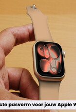 Nomfy Nomfy Apple Watch Bandje Siliconen Verstelbaar (42/44/45/46 mm) - Walnoot